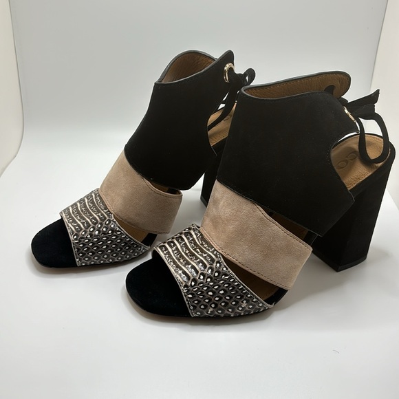 COACH Minetta Land Snake/Suede Heels NIB size 6 - Picture 4 of 13